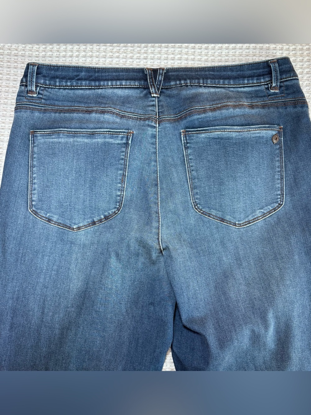 Democracy Ab solution Itty Bitty Bootcut Jeans 14P Petite Dark Indigo Stretch - Picture 9 of 12